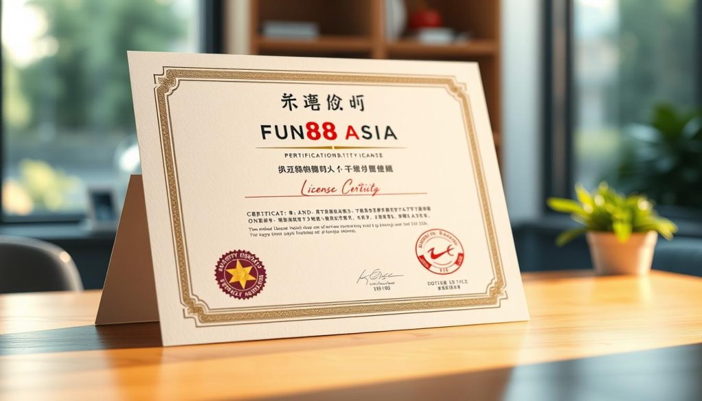 ใบอนุญาตเกม Fun88 Asia