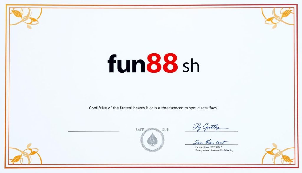 ใบอนุญาตเกมและรางวัลการันตี fun88 sh